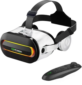 VR Окуляри віртуальної реальності для смартфонів VR Park White з пультом Black Bluetooth