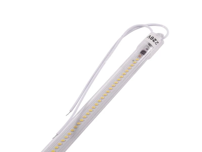 Світлодіодна лінійка SMD3014 64 LED 220В 6Вт IP44 6000-6500K 300мм у прозорому корпусі
