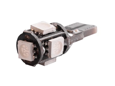 Светодиодная автолампа T10 W5W с обманкой 12В SMD5050-5led синий