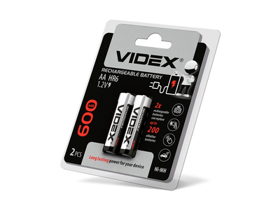 Акумулятор Videx AA / HR6 600mAh double blister 2 шт .