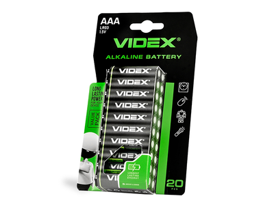 Батарейка щелочная Videx LR03 / AAA blister 20 шт