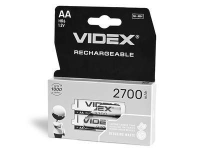 Аккумулятор Videx HR6 / AA 2700mAh double blister 2 шт