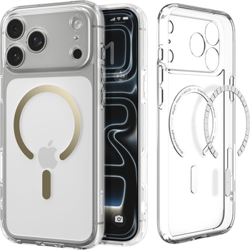 Панель Spigen Ultra Hybrid MagSafe для Apple iPhone 17 Pro Clear/Gold (8800283314809)