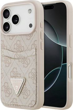 Панель Guess 4G Double Card Triangle для iPhone 17 Pro Pink (3666339552725)