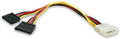 Кабель питания Patron - Molex to 2 x SATA Power 0.2 м