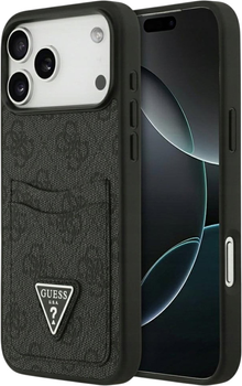 Etui plecki Guess 4G Double Card Triangle do iPhone 17 Pro Max Black (3666339552657)