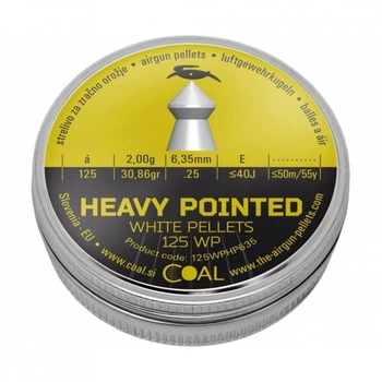 Пульки Coal Heavy Pointed 6,35 мм 125 шт/уп (125WPHP635) (279453)
