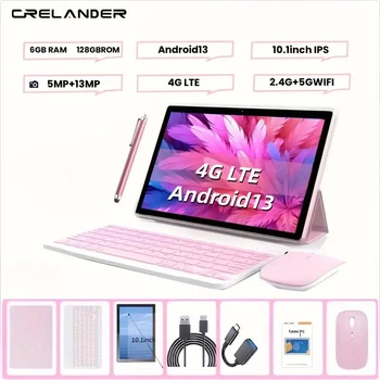 Планшет Crelander T30 Pro 6GB/128GB LTE 4G з клавіатурою з мишкою стилус рожевий