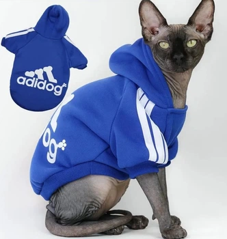 Спортивная кофта для котов (кошек) Adidog XS Синий