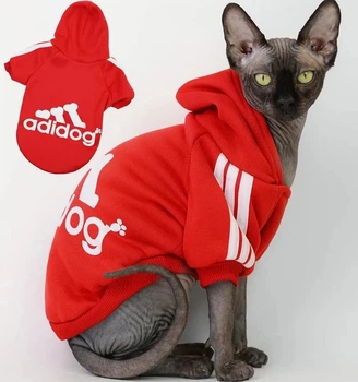 Спортивная кофта для котов (кошек) Adidog XS Красный