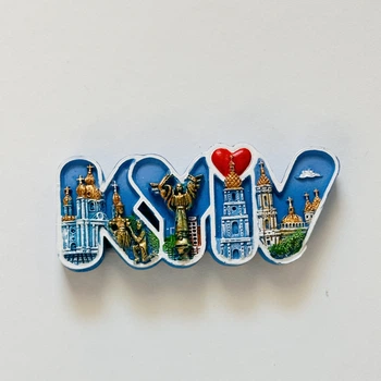 Магнит сувенирный керамический KYIV ручная роспись