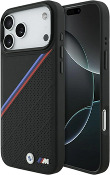 Etui plecki BMW M Quilted Logo MagSafe do Apple iPhone 17 Pro Max Black (BMHMP17X25PCSPEK)