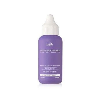 Шампунь для устранения желтизны осветленных волос La'dor Anti-Yellow Shampoo 50 ml (миниатюра)