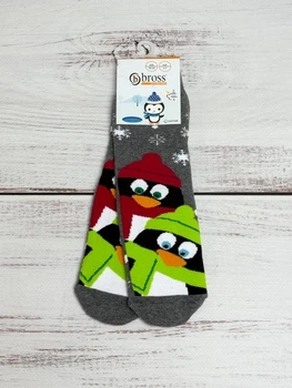 Махровые носочки Bross серые 28-30 3562