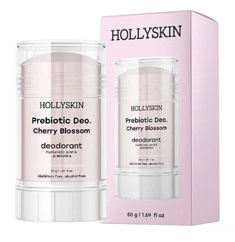Парфумований дезодорант з гіалуроновою кислотою і пребіотиками HOLLYSKIN Prebiotic Deo Cherry Blossom 50 г