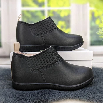 Зимние женские калоши Dago Style черные на меху 39р (25,5 см) 4551