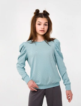Свитшот для девочки SMIL 116505 Серо-зеленый р.164