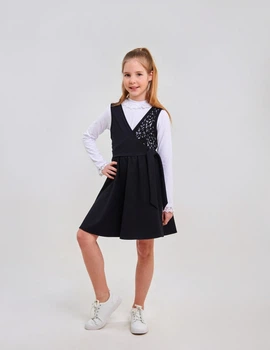 Сарафан для девочки SMIL 120393 Черный р.140