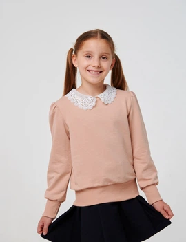 Свитшот для девочки SMIL 116587 Бежевый р.122