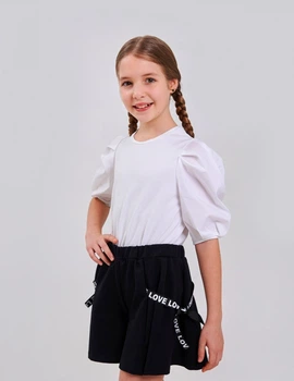 Блузка (короткий рукав) для девочки SMIL 114994 Белый р.164