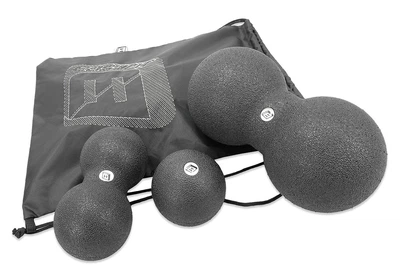 Массажный мяч набор EasyFit EPP 3шт черный для йоги и реабилитации (EF-2005-1)