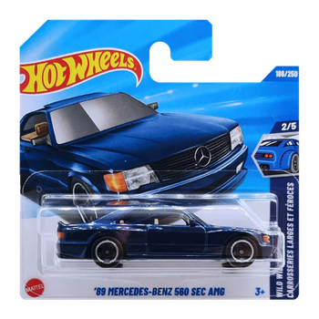 Машинка Базовая Hot Wheels '89 Mercedes-Benz 560 SEC AMG Turbo 1:64 JBB85 Blue