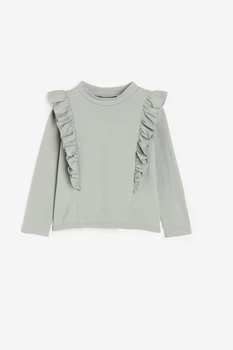 Купальный лонгслив H&M 134 140см серо зеленый 31110358453