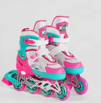 Роликовые коньки 404-L Best Roller колеса PU светящиеся. Multicolor (размер 38-42) (116287)