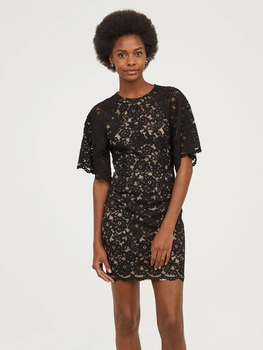 Сукня H&M 36 Чорний 0659204_черн.цветоч.сетка_01