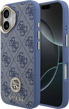 Панель Guess 4G Strass Logo MagSafe для iPhone 17 Blue (3666339529420)