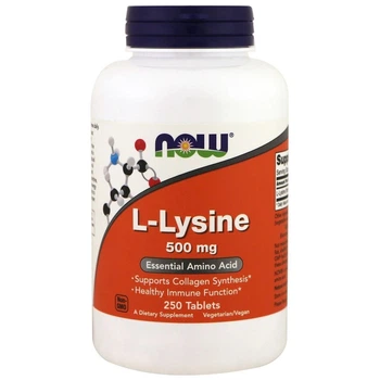 Аминокислота Л-лизин NOW Foods L-Lysine 500 мг 250 таб