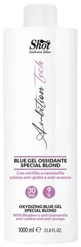 Гель-окислитель SHOT Gel Blu Oxidant 9% с синим пигментом для окрашивания волос, 1000 мл
