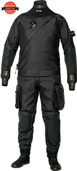 Сухий гідрокостюм Bare X-Mission Evolution Tech Dry Mens чорний XL