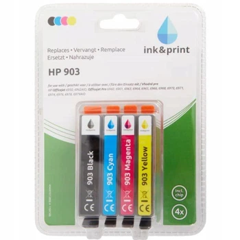 Комплект сменных катриджей, чернил для HP 903 4шт