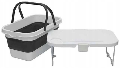 Кошик для пікніку Platinet PCP16WG складаний столик з ручками 16 л Білий (5907595459044)