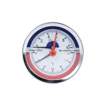 Термоманометр Thermo Alliance Standart 80 мм 1/2", заднее подключение SD17310B