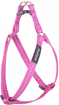 Шлея регульована для собак Amiplay Reflective M 30-55 см Рожева (5907563218611)