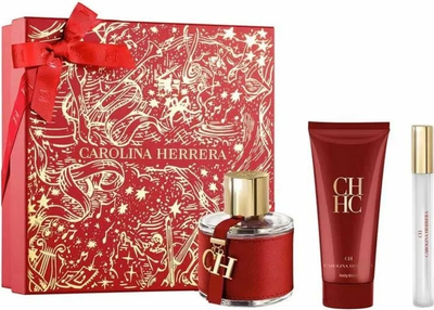 Набір жіночий Carolina Herrera CH Туалетна вода 100 мл + Лосьйон для тіла 100 мл + Мініатюра Туалетна вода 10 мл (8411061122556)