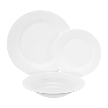 Столовий сервіз Ambition Sonia для 6 осіб Білий 18-предметів (5907078418278)