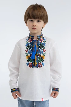 Дитяча вишиванка для хлопчика Folk Moda 110 Білий (025-281811162)