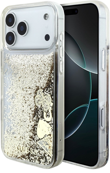 Панель Guess Liq. Glitter 4 Charms дляiPhone 17 Pro Gold