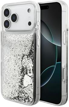 Панель Guess Liq. Glitter Charms для iPhone 17 Pro Max Silver
