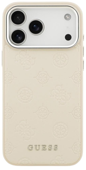Панель Guess Peony Hot Stamp ScriptMagSafe для iPhone 17 Pro Max Beige