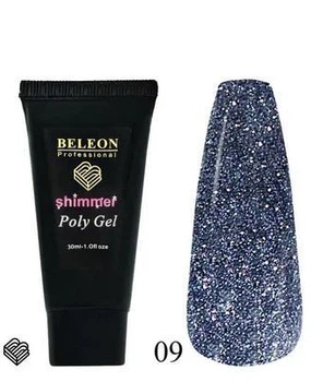 Полігель для нарощування нігтів BELEON Shimmer Poly Gel № 09
