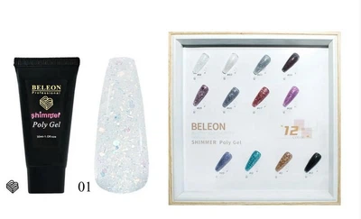 Полігель для нарощування нігтів BELEON Shimmer Poly Gel № 10