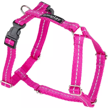 Шлея регульована для собак Amiplay Guard Reflective S Рожева (5907563306325)