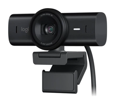 Веб-камера Logitech MX Brio 4K Ultra HD Black (960-001558), 4K (3840 × 2160) — 30 к/сек., Full HD (1920 × 1080) — 60 к/сек.