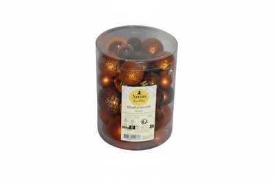 Набір ялинкових куль Xmas 36 шт. Brown (NY4259130820250)