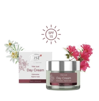 Дневной крем VITAL JUST Day Cream Edelweis Alpen rose Эдельвейс/Альпийская роза SPF 15, 50 мл