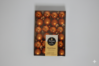 Набір ялинкових куль Xmas 24 шт. Brown (NY6007082025)